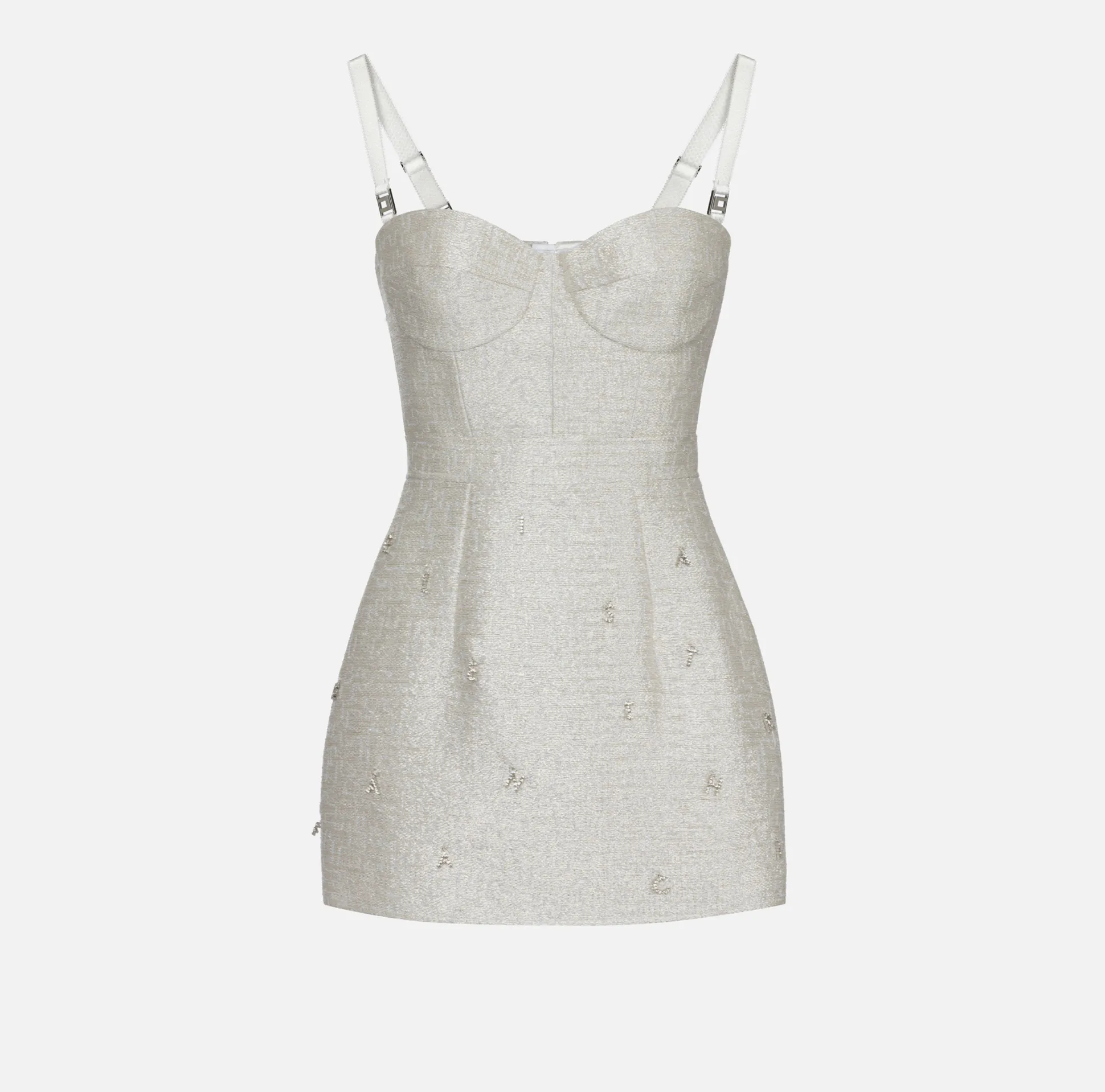 Elisabetta Franchi Abiti^Abito In Tweed Lurex Con Lettering Di Strass