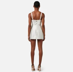 Elisabetta Franchi Abiti^Abito In Tweed Lurex Con Lettering Di Strass