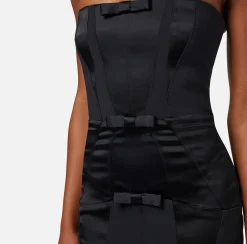 Elisabetta Franchi Abiti^Abito Midi In Crepe Con Fiocchi In Raso