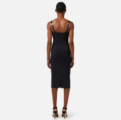 Elisabetta Franchi Abiti^Abito Midi In Crepe Con Fiocchi