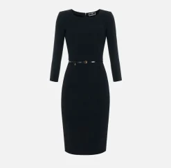 Elisabetta Franchi Abiti^Abito Midi In Tessuto Tecnico Con Cintura