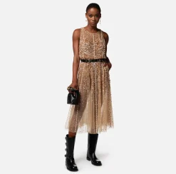 Elisabetta Franchi Abiti^Abito Midi In Tulle Ricamato