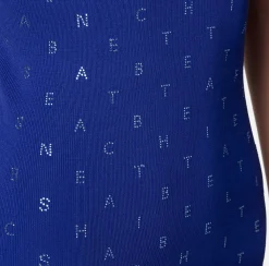 Elisabetta Franchi Abiti^Abito Midi In Viscosa Con Lettering In Strass