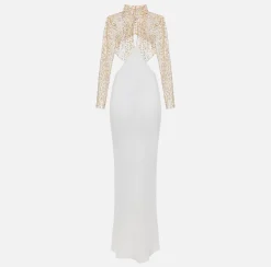 Elisabetta Franchi Abiti^Abito Red Carpet In Jersey Con Corpetto Ricamato