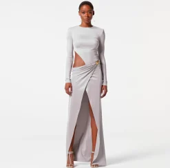 Elisabetta Franchi Abiti^Abito Red Carpet In Jersey Con Moschettone