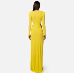 Elisabetta Franchi Abiti^Abito Red Carpet In Jersey Drappeggiato Con Oblo
