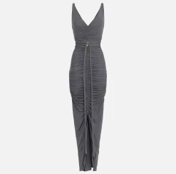 Elisabetta Franchi Abiti^Abito Red Carpet In Jersey Drappeggiato Con Piercing