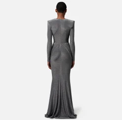 Elisabetta Franchi Abiti^Abito Red Carpet In Jersey Lurex Con Body Chain
