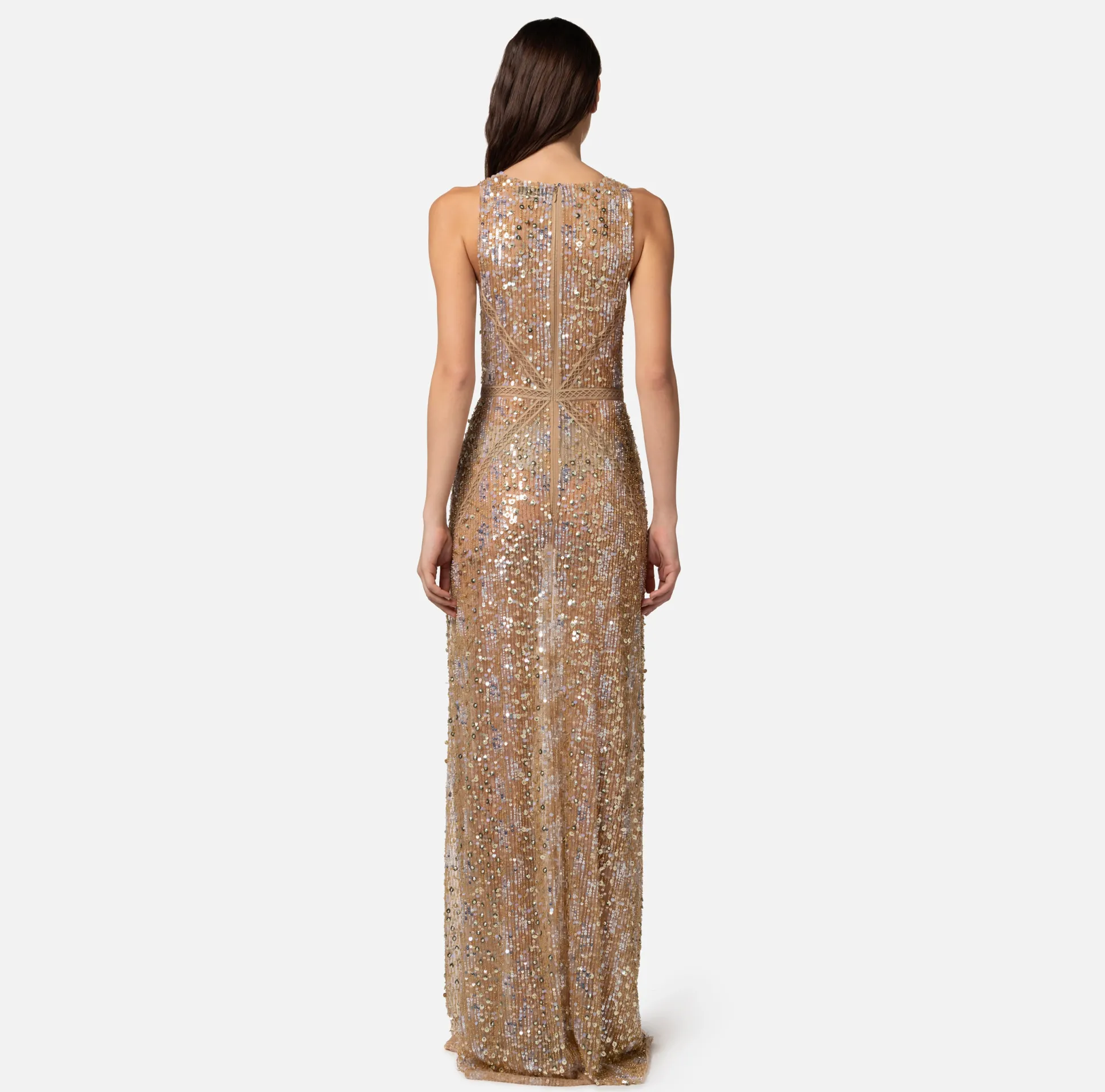 Elisabetta Franchi Abiti^Abito Red Carpet In Paillettes Con Ricami A Jour