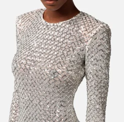 Elisabetta Franchi Abiti^Abito Red Carpet In Paillettes Chevron