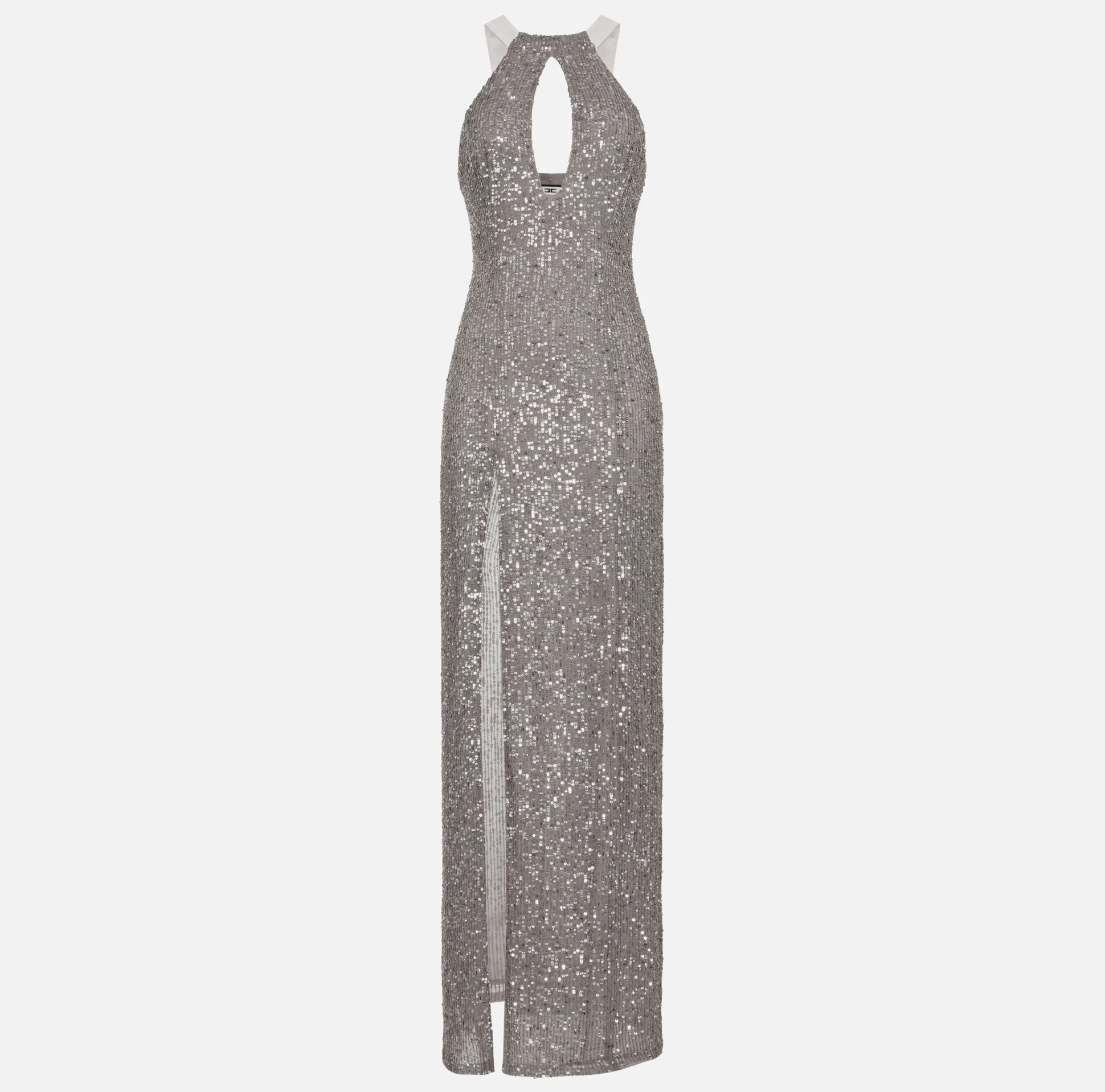 Elisabetta Franchi Abiti^Abito Red Carpet In Tulle Ricamato Con Scollo All'Americana
