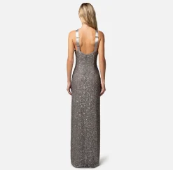 Elisabetta Franchi Abiti^Abito Red Carpet In Tulle Ricamato Con Scollo All'Americana