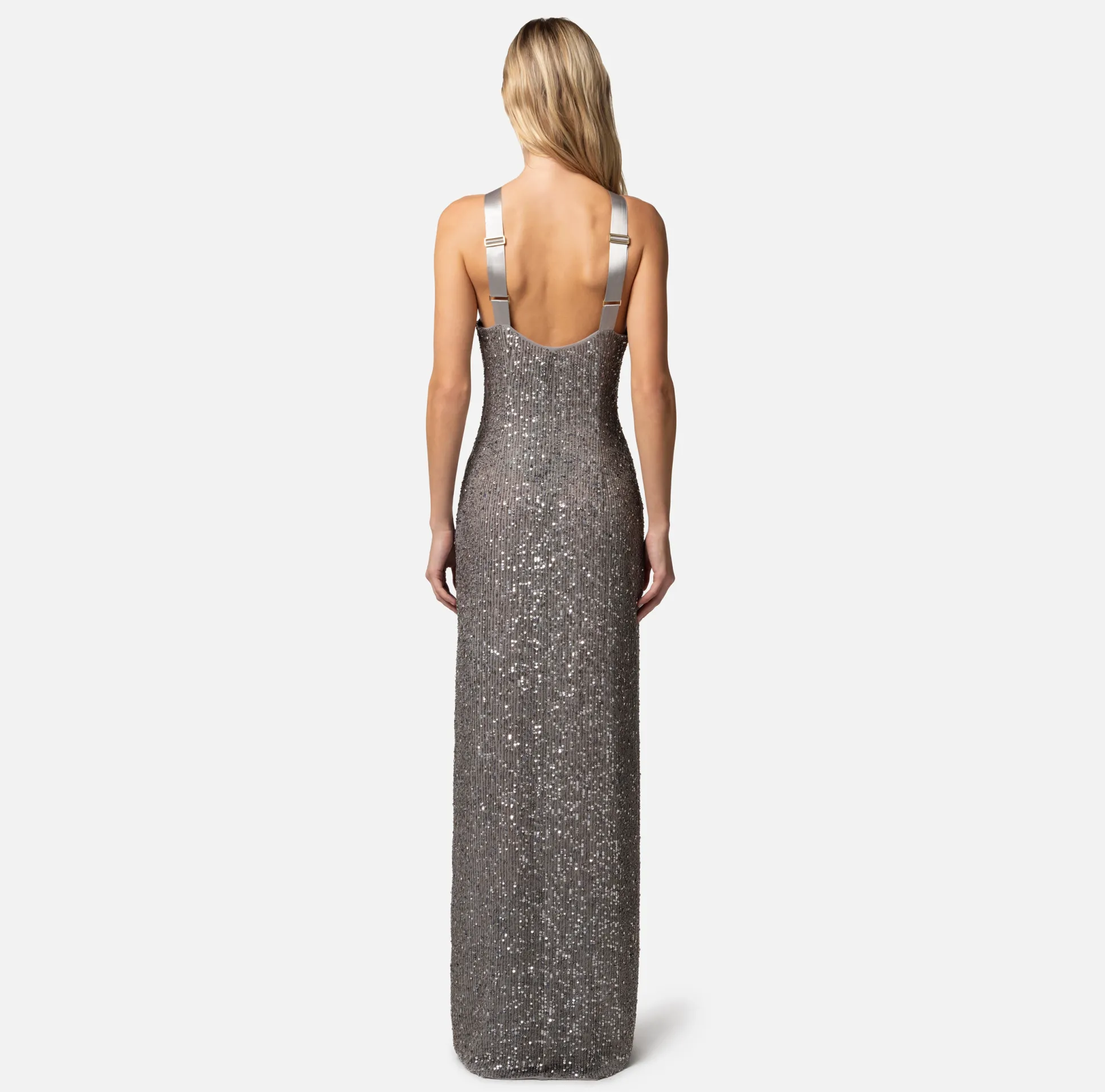Elisabetta Franchi Abiti^Abito Red Carpet In Tulle Ricamato Con Scollo All'Americana