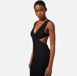 Elisabetta Franchi Abiti^Abito Red Carpet In Viscosa A Costine Con Cut-Out Schiena