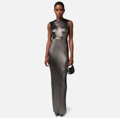Elisabetta Franchi Abiti^Abito Red Carpet In Viscosa Laminata Con Collana