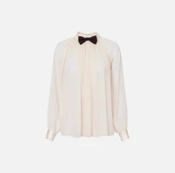 Elisabetta Franchi Camicie E Bluse^Blusa In Georgette Con Papillon