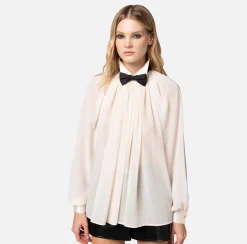 Elisabetta Franchi Camicie E Bluse^Blusa In Georgette Con Papillon