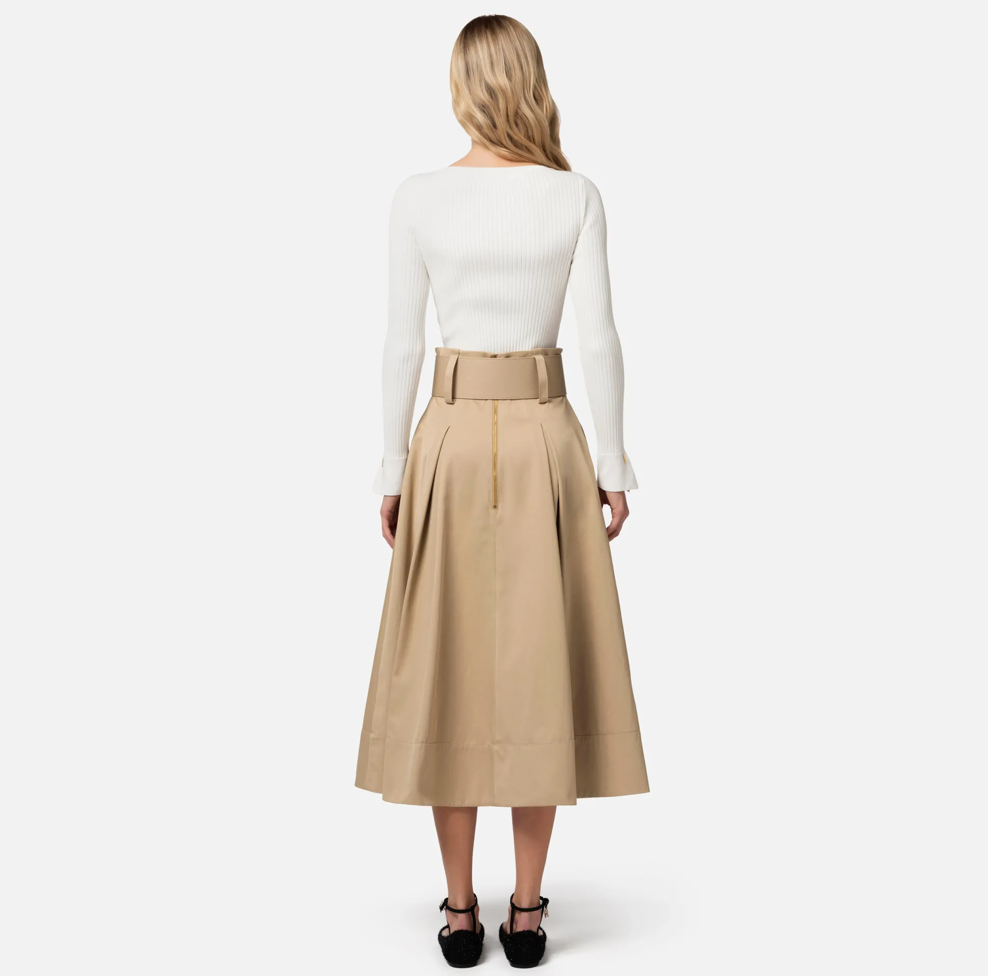 Elisabetta Franchi Top, T-Shirt & Body^Body A Maniche Lunghe In Maglia A Coste