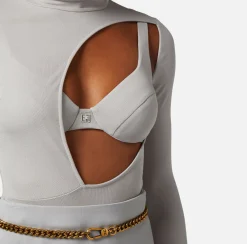 Elisabetta Franchi Top, T-Shirt & Body^Body In Jersey Con Cut Out E Reggiseno