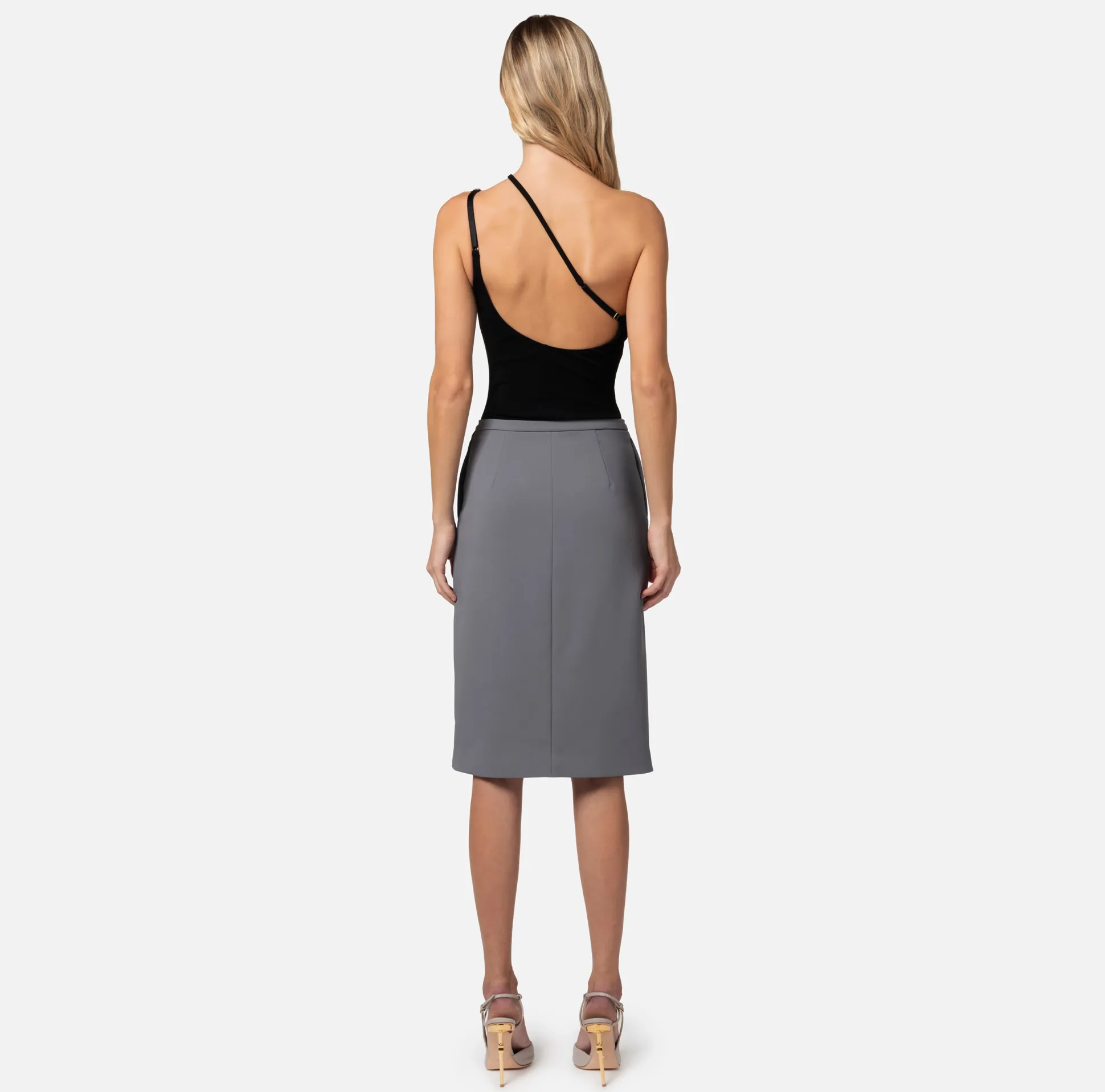 Elisabetta Franchi Top, T-Shirt & Body^Body In Jersey Con Scollo Asimmetrico