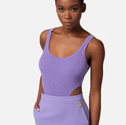 Elisabetta Franchi Top, T-Shirt & Body^Body Sgambato In Rayon A Costine