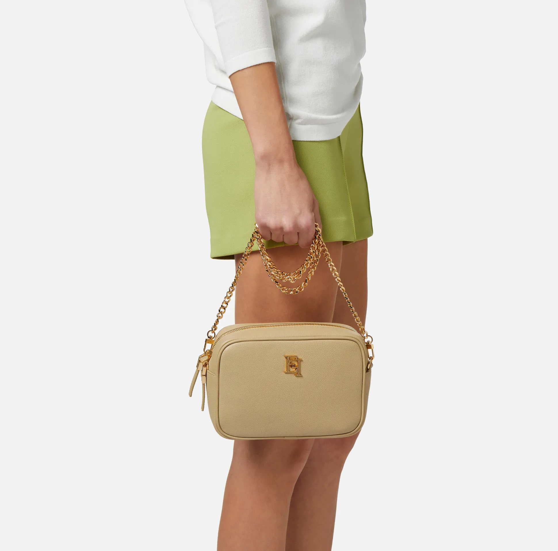 Elisabetta Franchi Borse A Tracolla^Camera Bag Con Logo In Metallo