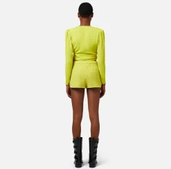 Elisabetta Franchi Camicie E Bluse^Camicia Cropped In Georgette Di Viscosa Con Nodo