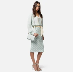 Elisabetta Franchi Camicie E Bluse^Camicia In Georgette Di Viscosa Con Accessorio Sul Collo