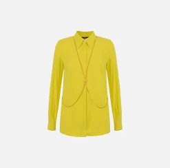 Elisabetta Franchi Camicie E Bluse^Camicia In Georgette Di Viscosa Con Body Chain