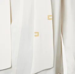 Elisabetta Franchi Camicie E Bluse^Camicia In Georgette Di Viscosa Con Foulard Lettering