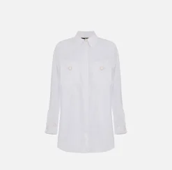 Elisabetta Franchi Camicie E Bluse^Camicia In Popeline Di Cotone Con Tasche