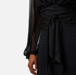 Elisabetta Franchi Camicie E Bluse^Camicia In Voile Di Seta Con Fusciacca