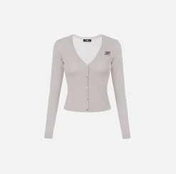 Elisabetta Franchi Maglieria E Felpe^Cardigan In Rayon Con Logo