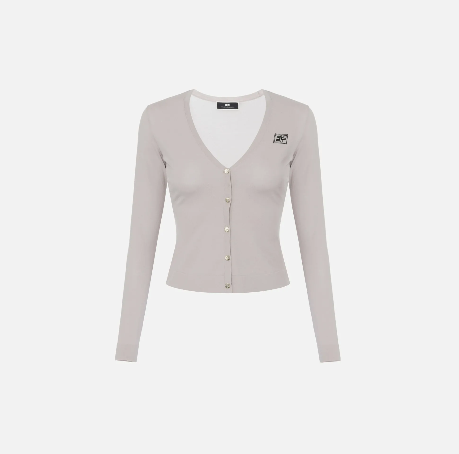 Elisabetta Franchi Maglieria E Felpe^Cardigan In Rayon Con Logo