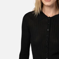 Elisabetta Franchi Maglieria E Felpe^Cardigan In Viscosa Lucida A Coste