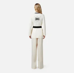 Elisabetta Franchi Maglieria E Felpe^Cardigan Kimono In Viscosa Jacquard