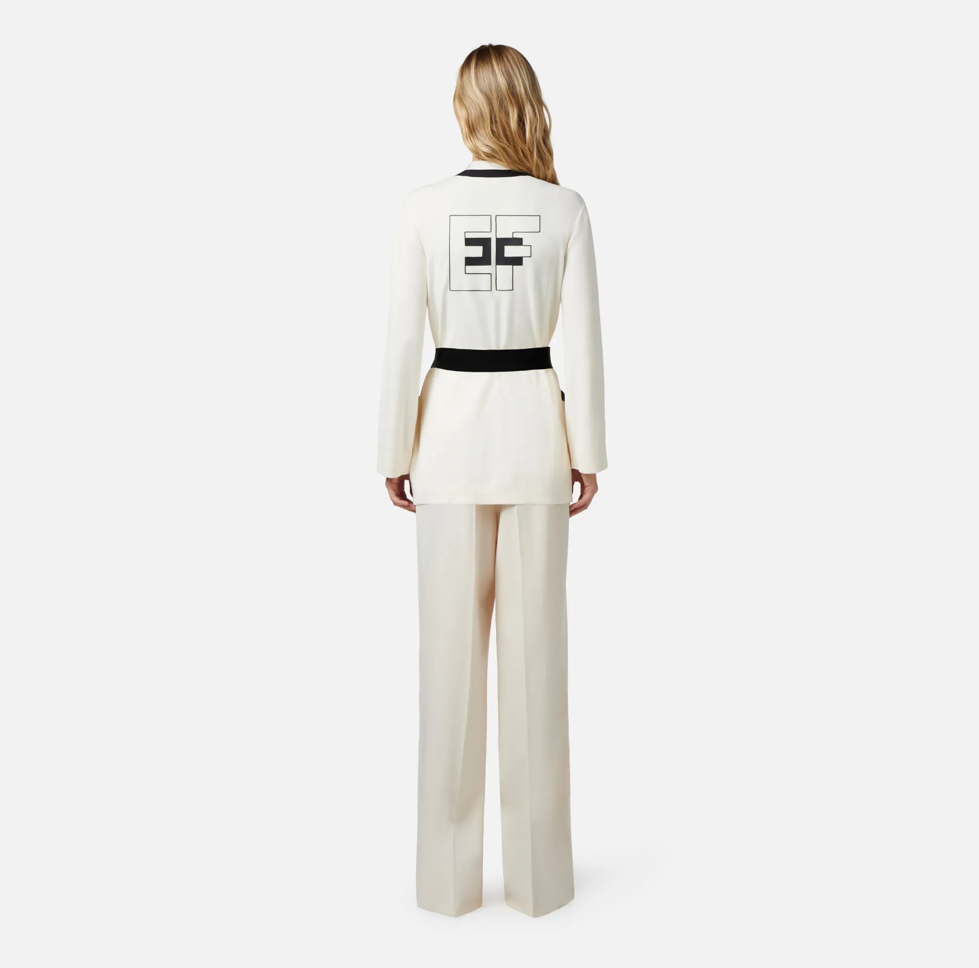 Elisabetta Franchi Maglieria E Felpe^Cardigan Kimono In Viscosa Jacquard
