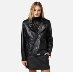 Elisabetta Franchi Giacche & Trench^Chiodo In Pelle