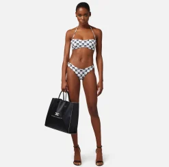 Elisabetta Franchi Beachwear^Costume A Due Pezzi In Lycra Stampa Logo Doppia C