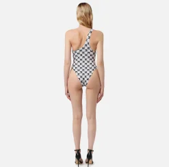 Elisabetta Franchi Beachwear^Costume Intero Monospalla In Lycra Con Catena Foulard