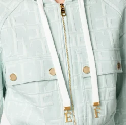 Elisabetta Franchi Maglieria E Felpe^Felpa In Cotone Jacquard Con Cappuccio E Zip