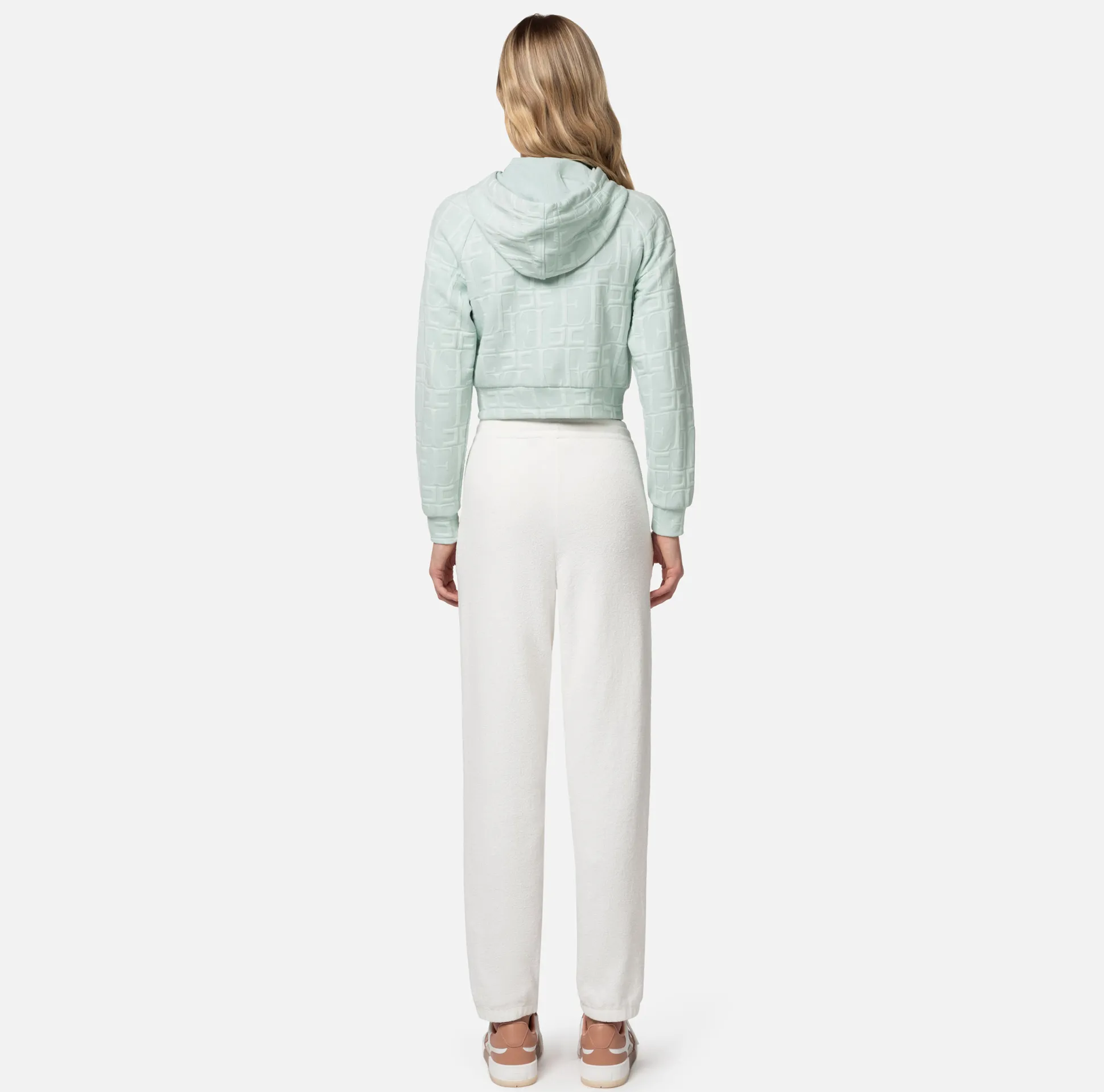 Elisabetta Franchi Maglieria E Felpe^Felpa In Cotone Jacquard Con Cappuccio E Zip