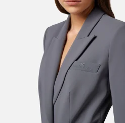 Elisabetta Franchi Top, T-Shirt & Body^Giacca A Body In Crepe Con Revers A Lancia