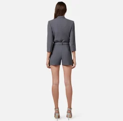 Elisabetta Franchi Top, T-Shirt & Body^Giacca A Body In Crepe Con Revers A Lancia