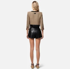 Elisabetta Franchi Giacche & Trench^Giacca Cropped In Rafia Jaquard