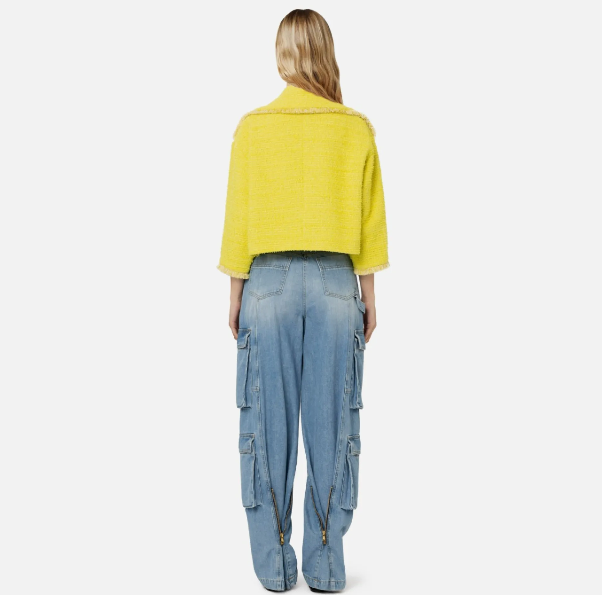 Elisabetta Franchi Giacche & Trench^Giacca Cropped In Tweed Con Catena