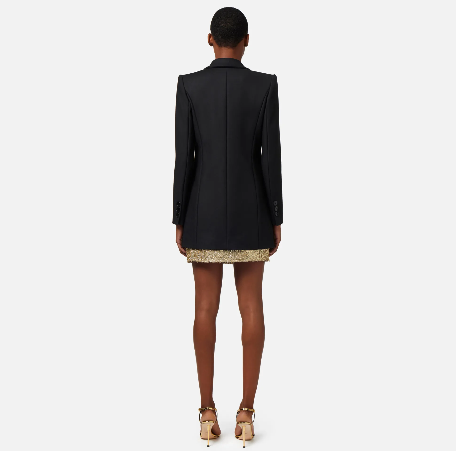 Elisabetta Franchi Giacche & Trench^Giacca Doppiopetto In Crepe