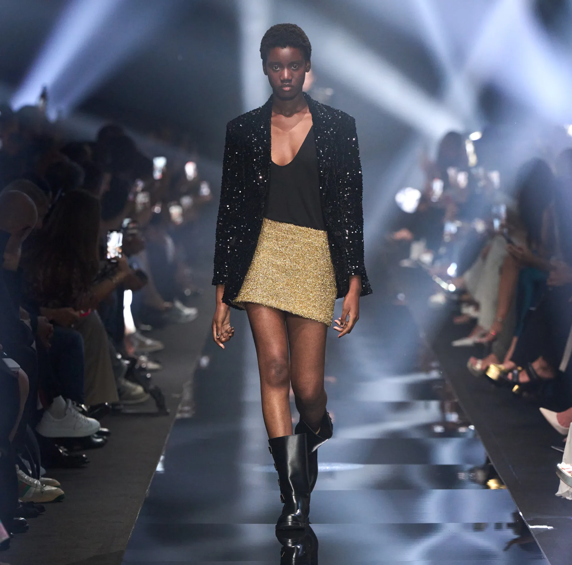 Elisabetta Franchi Giacche & Trench^Giacca In Ciniglia Con Paillettes
