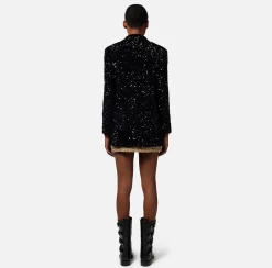 Elisabetta Franchi Giacche & Trench^Giacca In Ciniglia Con Paillettes
