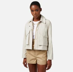 Elisabetta Franchi Giacche & Trench^Giacca In Cotone Cerato Con Tasche